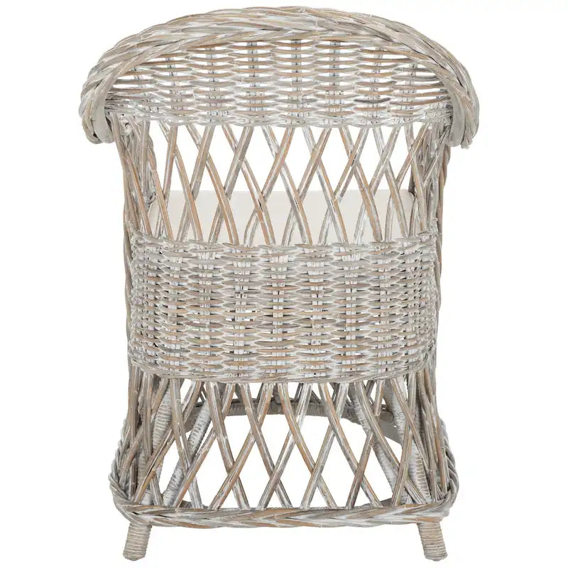 Fauteuil club en rotin naturel Spyrini SAFAVIEH - 25,5 x 26,5 x 35,5 - 26Lx27Px36H