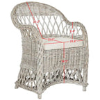 Fauteuil club en rotin naturel Spyrini SAFAVIEH - 25,5 x 26,5 x 35,5 - 26Lx27Px36H