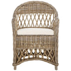 Fauteuil club en rotin naturel Spyrini SAFAVIEH - 25,5 x 26,5 x 35,5 - 26Lx27Px36H