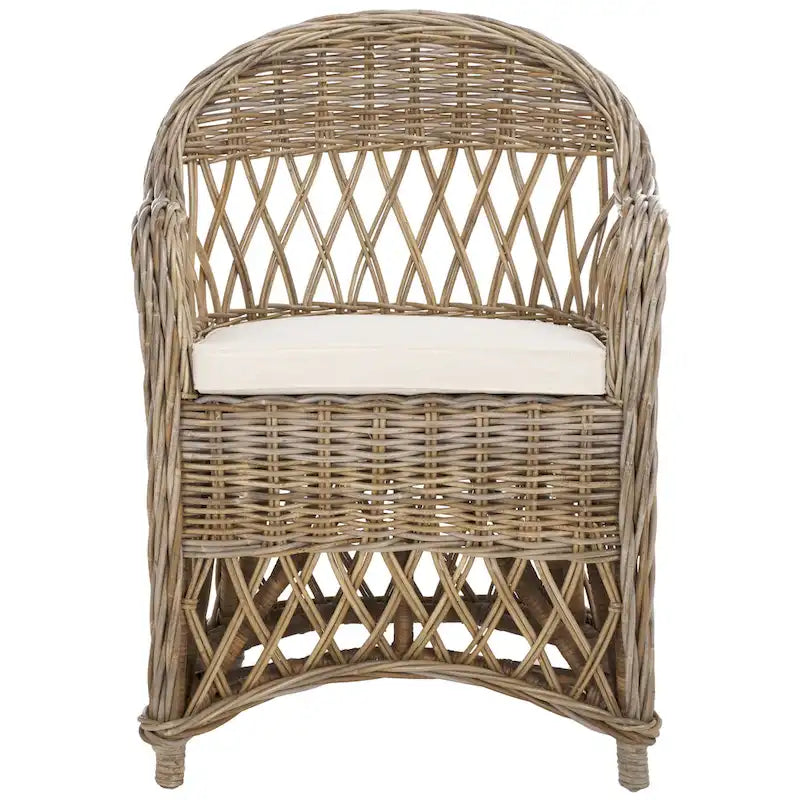 Fauteuil club en rotin naturel Spyrini SAFAVIEH - 25,5 x 26,5 x 35,5 - 26Lx27Px36H