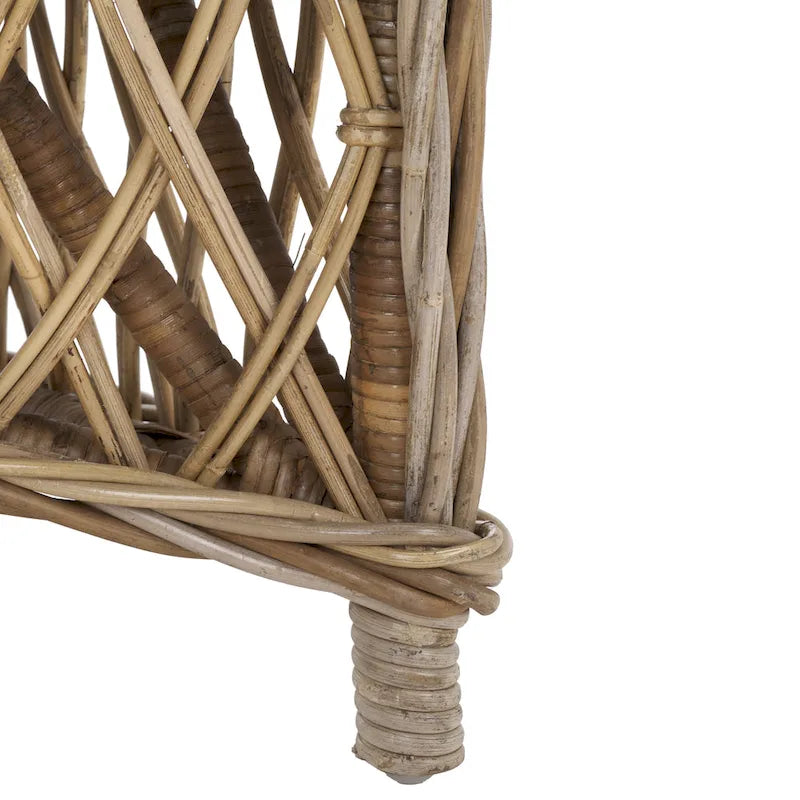 Fauteuil club en rotin naturel Spyrini SAFAVIEH - 25,5 x 26,5 x 35,5 - 26Lx27Px36H