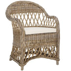Fauteuil club en rotin naturel Spyrini SAFAVIEH - 25,5 x 26,5 x 35,5 - 26Lx27Px36H