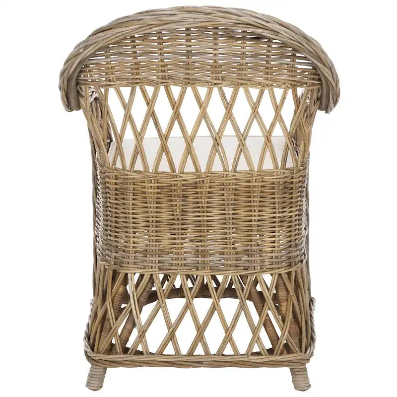 Fauteuil club en rotin naturel Spyrini SAFAVIEH - 25,5 x 26,5 x 35,5 - 26Lx27Px36H