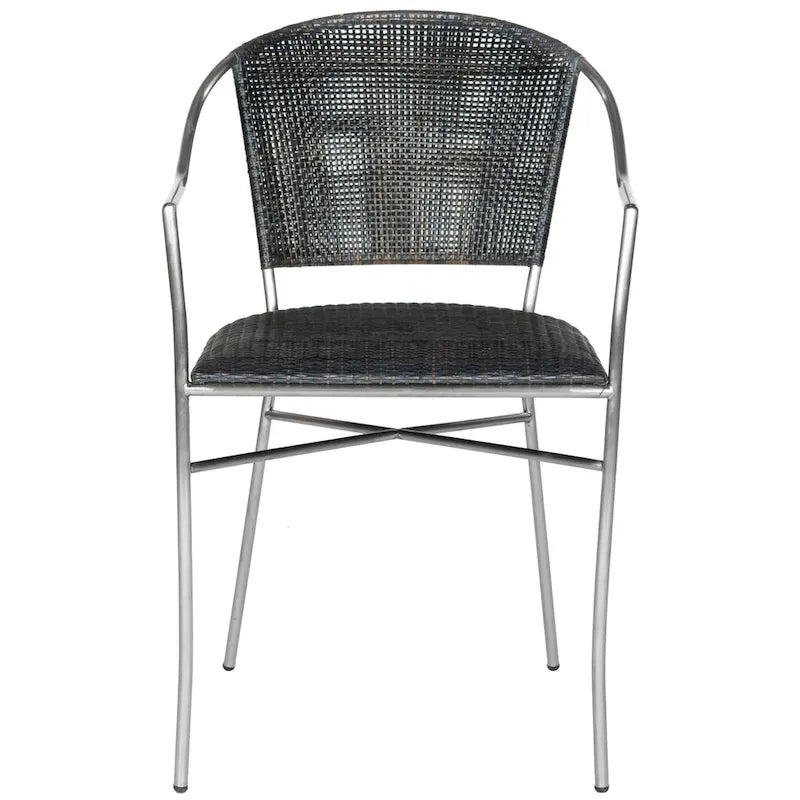 SAFAVIEH Jullieta Black Arm Chair (Set of 2) - 21 W x 22.3 L x 33.5 H - 21Wx22Dx34H