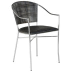 SAFAVIEH Jullieta Black Arm Chair (Set of 2) - 21 W x 22.3 L x 33.5 H - 21Wx22Dx34H