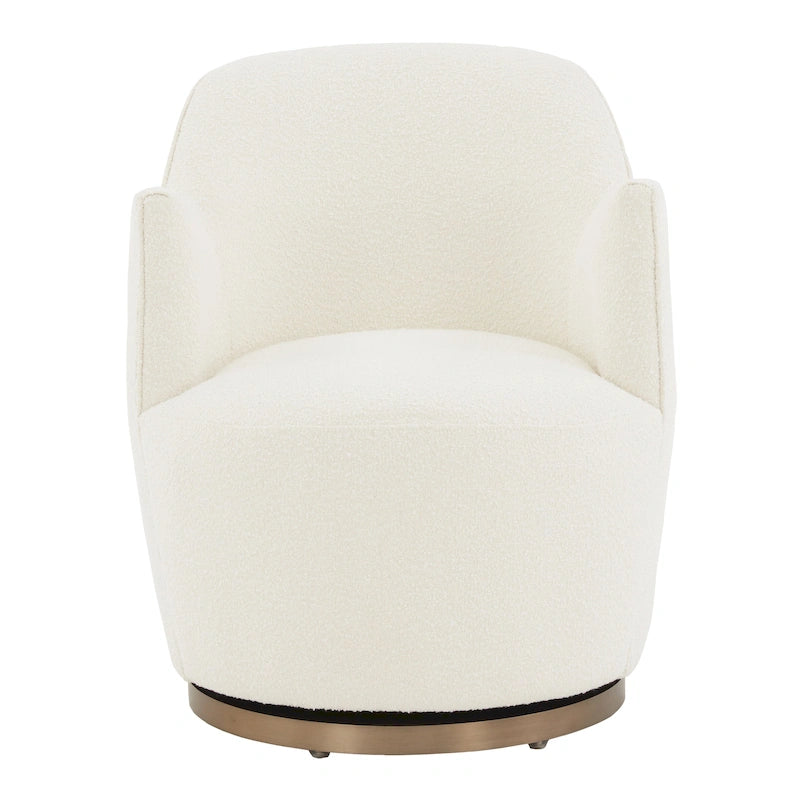 SAFAVIEH Couture Nver Swivel Accent Chair - 26 In. W x 32 In. D x 31 In. H - 26Wx32Dx31H