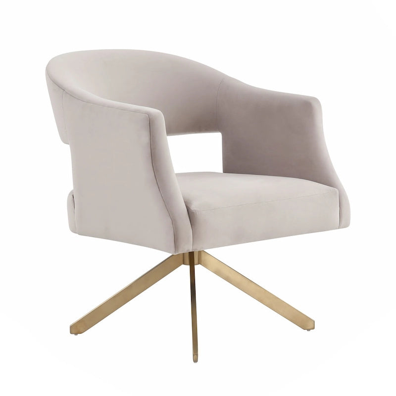 SAFAVIEH Couture Sanni Fauteuil pivotant - 27Lx29Px33H