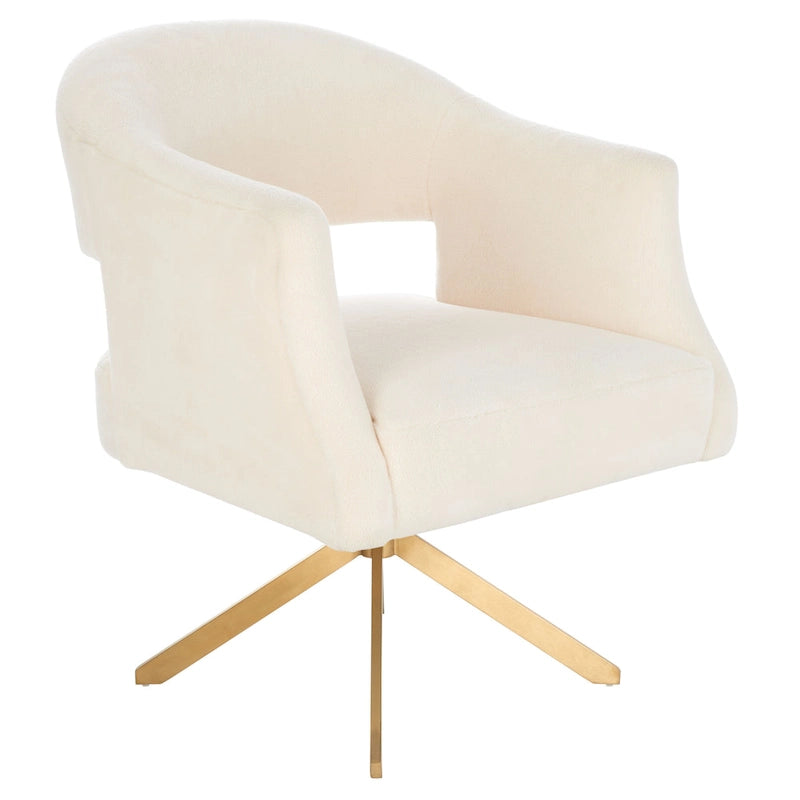 SAFAVIEH Couture Sanni Fauteuil pivotant - 27Lx29Px33H