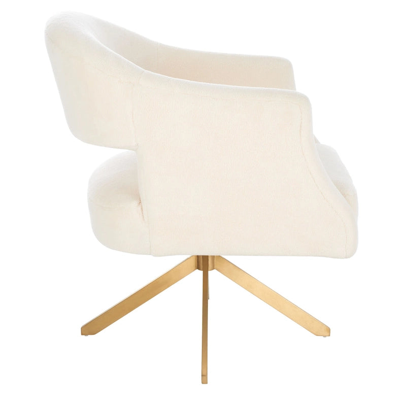 SAFAVIEH Couture Sanni Fauteuil pivotant - 27Lx29Px33H