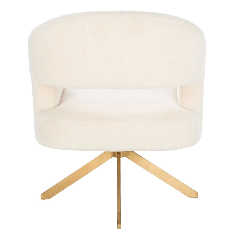 SAFAVIEH Couture Sanni Fauteuil pivotant - 27Lx29Px33H
