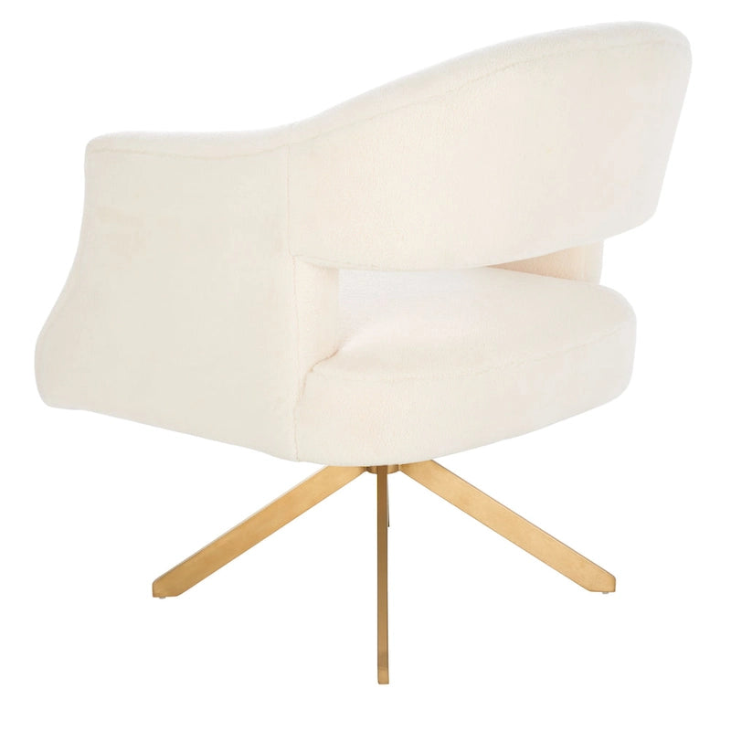 SAFAVIEH Couture Sanni Fauteuil pivotant - 27Lx29Px33H