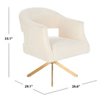 SAFAVIEH Couture Sanni Fauteuil pivotant - 27Lx29Px33H