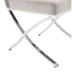 SAFAVIEH Merrilee Glam Black Chrome Tufted Side Chair - 19Wx23Dx35H