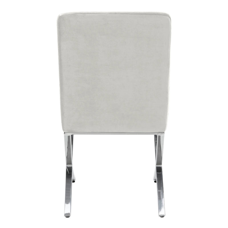 SAFAVIEH Merrilee Glam Black Chrome Tufted Side Chair - 19Wx23Dx35H