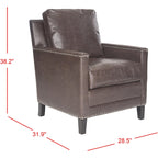SAFAVIEH Kylee Peach Pink/ White Polyester Fabric Club Chair - 28.5 x 31.9 x 38.2 - 29Wx32Dx38H