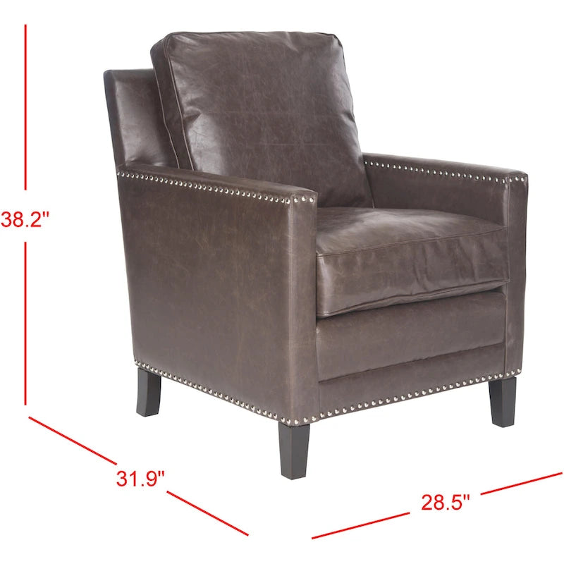 SAFAVIEH Kylee Peach Pink/ White Polyester Fabric Club Chair - 28.5 x 31.9 x 38.2 - 29Wx32Dx38H