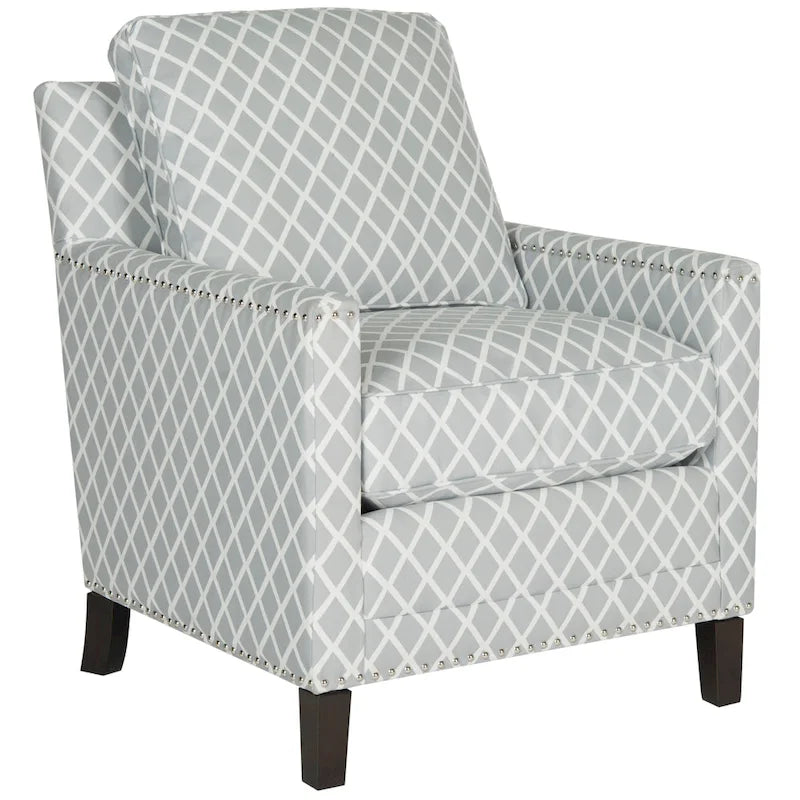 SAFAVIEH Kylee Peach Pink/ White Polyester Fabric Club Chair - 28.5 x 31.9 x 38.2 - 29Wx32Dx38H