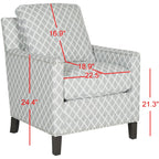 SAFAVIEH Kylee Peach Pink/ White Polyester Fabric Club Chair - 28.5 x 31.9 x 38.2 - 29Wx32Dx38H