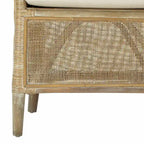 SAFAVIEH Basilina Rattan Arm Chair Washed - 31.5 x 29.9 x 25.6 - 30Wx26Dx32H