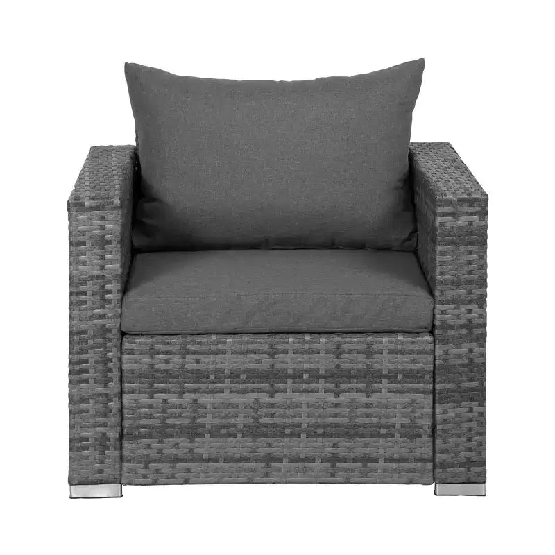 WestinTrends 4-Piece Modern Patio Conversation Sofa Set with Cushions, Gray/Gray