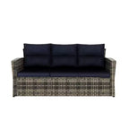 WestinTrends 6-Piece PE Rattan Wicker Outdoor Patio Conversation Sofa Set