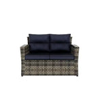 WestinTrends 6-Piece PE Rattan Wicker Outdoor Patio Conversation Sofa Set