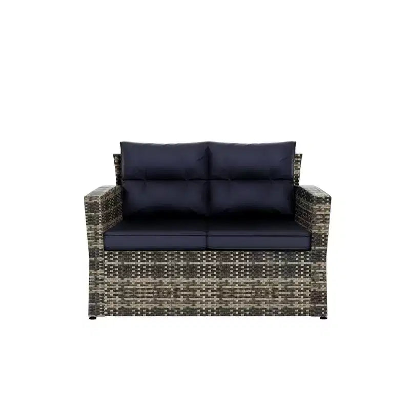 WestinTrends 6-Piece PE Rattan Wicker Outdoor Patio Conversation Sofa Set