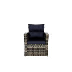 WestinTrends 6-Piece PE Rattan Wicker Outdoor Patio Conversation Sofa Set