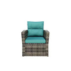 WestinTrends 6-Piece PE Rattan Wicker Outdoor Patio Conversation Sofa Set