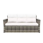WestinTrends 6-Piece PE Rattan Wicker Outdoor Patio Conversation Sofa Set
