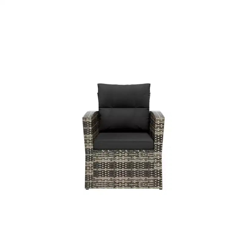 WestinTrends 6-Piece PE Rattan Wicker Outdoor Patio Conversation Sofa Set