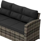 WestinTrends 6-Piece PE Rattan Wicker Outdoor Patio Conversation Sofa Set