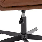 Chaise de bureau pivotante fixe sans accoudoirs Emma and Oliver Wide Mid-Back avec dossier/siège rembourrés, hauteur réglable et cadre robuste