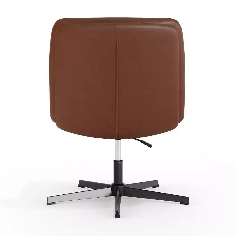 Chaise de bureau pivotante fixe sans accoudoirs Emma and Oliver Wide Mid-Back avec dossier/siège rembourrés, hauteur réglable et cadre robuste