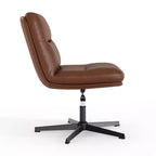 Chaise de bureau pivotante fixe sans accoudoirs Emma and Oliver Wide Mid-Back avec dossier/siège rembourrés, hauteur réglable et cadre robuste