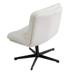 Chaise de bureau pivotante fixe sans accoudoirs Emma and Oliver Wide Mid-Back avec dossier/siège rembourrés, hauteur réglable et cadre robuste