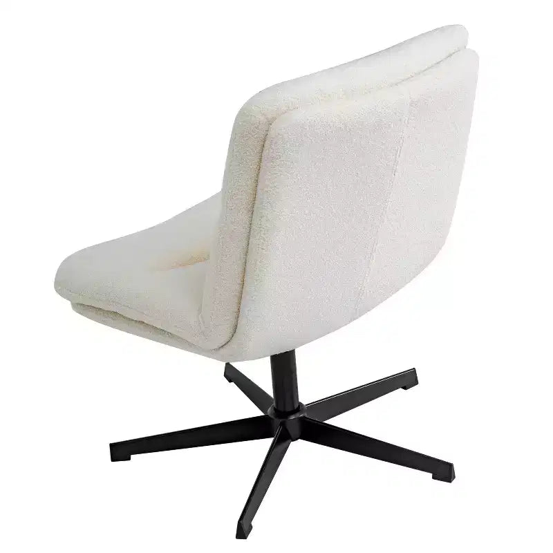 Chaise de bureau pivotante fixe sans accoudoirs Emma and Oliver Wide Mid-Back avec dossier/siège rembourrés, hauteur réglable et cadre robuste