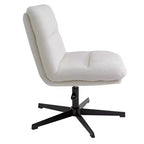 Chaise de bureau pivotante fixe sans accoudoirs Emma and Oliver Wide Mid-Back avec dossier/siège rembourrés, hauteur réglable et cadre robuste