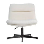 Chaise de bureau pivotante fixe sans accoudoirs Emma and Oliver Wide Mid-Back avec dossier/siège rembourrés, hauteur réglable et cadre robuste