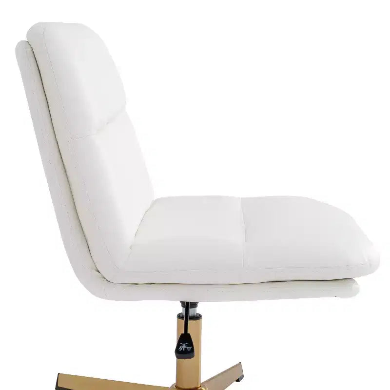 Chaise de bureau pivotante fixe sans accoudoirs Emma and Oliver Wide Mid-Back avec dossier/siège rembourrés, hauteur réglable et cadre robuste