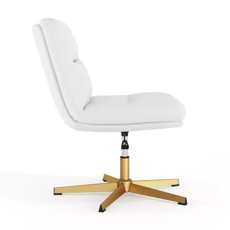 Chaise de bureau pivotante fixe sans accoudoirs Emma and Oliver Wide Mid-Back avec dossier/siège rembourrés, hauteur réglable et cadre robuste