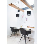 Chaise de salle à manger Eiffel avec coque moulée (lot de 2)