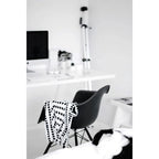 Chaise de salle à manger Eiffel avec coque moulée (lot de 2)