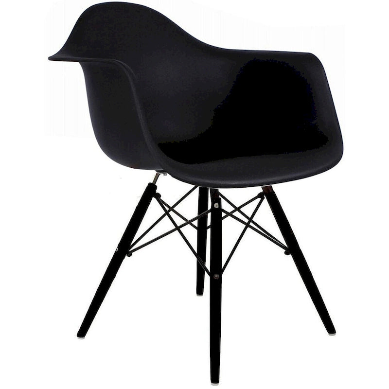 Chaise de salle à manger Eiffel avec coque moulée (lot de 2)