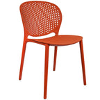 Armless Stacking Molded Matte Dining Side Chairs Patio Indoor Outdoor Kitchen Bedroom Set of 2