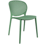 Armless Stacking Molded Matte Dining Side Chairs Patio Indoor Outdoor Kitchen Bedroom Set of 2