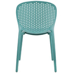 Armless Stacking Molded Matte Dining Side Chairs Patio Indoor Outdoor Kitchen Bedroom Set of 2