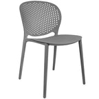 Armless Stacking Molded Matte Dining Side Chairs Patio Indoor Outdoor Kitchen Bedroom Set of 2