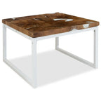 vidaXL Coffee Table End Table Side Table Living Room Furniture Teak Resin - 23.6 x 23.6 x 15.7 (L x W x H)