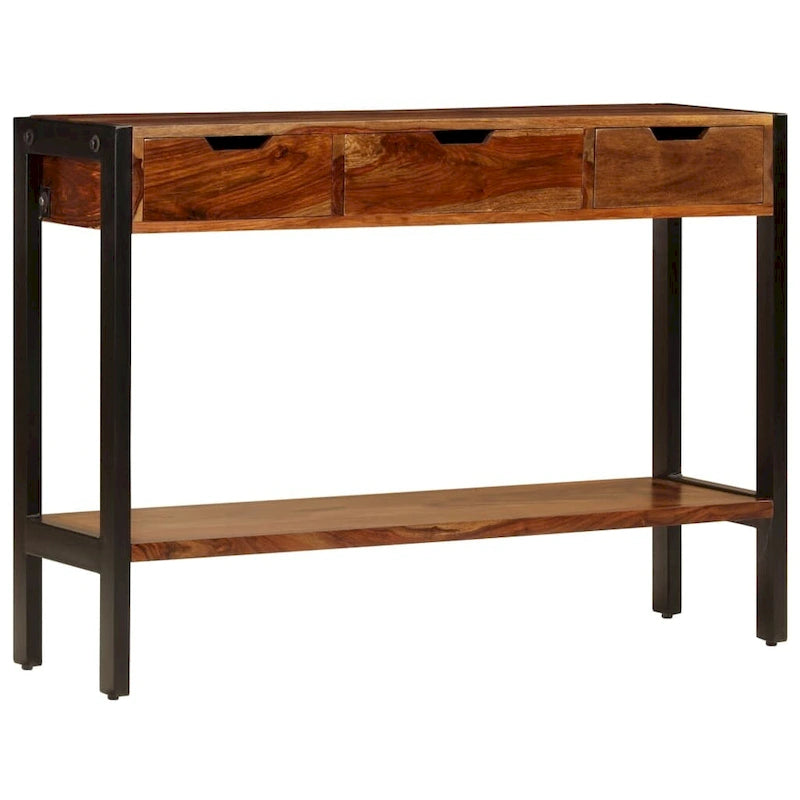 vidaXL Bahut à 3 tiroirs 110 x 35 x 75 cm Bois de Sesham massif